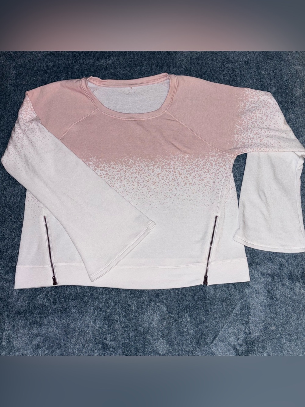 Calia by Carrie Underwood Effortless Ombré Zipper Pullover Sweatshirt Medium